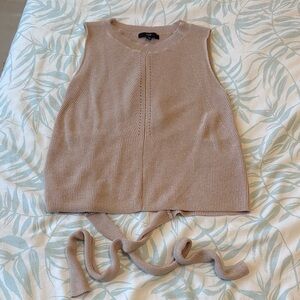 Fate Beige Knit Tank Top